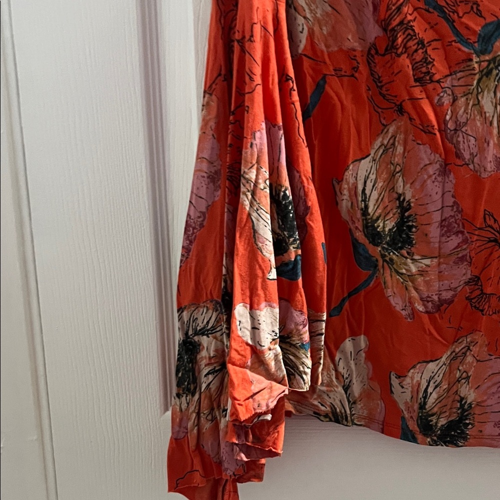 We The Free Red Floral Blouse - Picture 3 of 4